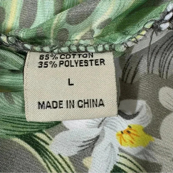 High Surf Size Large Men's Hawaiian Multicolor Button Up Shirt Floral Collar - Picture 9 of 11